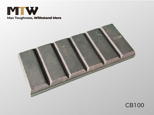 Componente pesado 3.9KG de la protección contra el desgaste del equipo de la pieza 240×100×23m m del desgaste del bloque del chocolate CB100