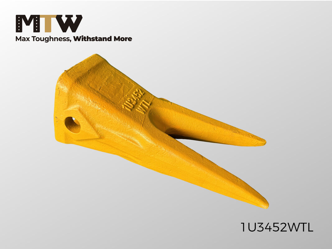 Diente agudo gemelo del cargador del excavador del diente 14.5KG J450 J460 del cubo de la roca 1U3452WTL